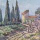 Huile sur toile signée, Mas en Provence