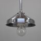 1930s Napako Art Deco pendant light in chrome and glass, restored, new wiring