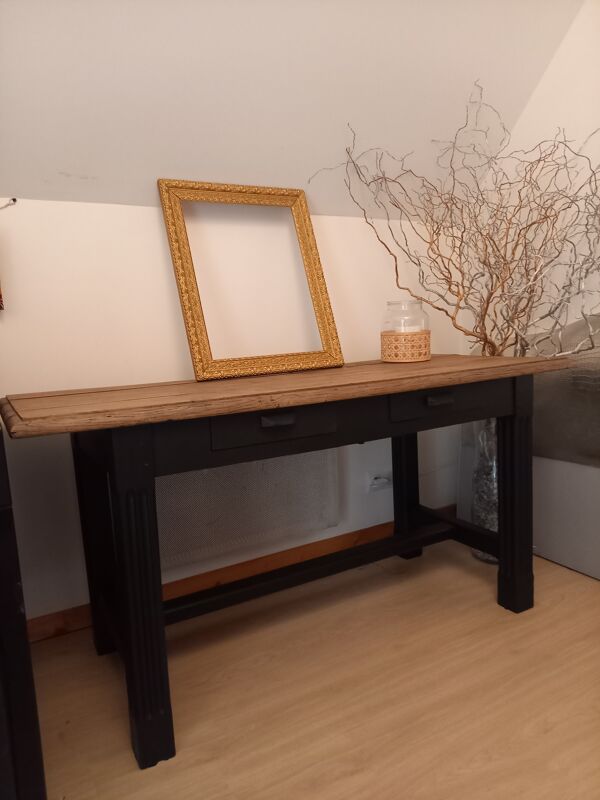 Meuble de métier, d'atelier, établi, meuble de cuisine ou meuble de salle de bain de charme, console