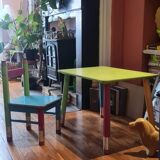 Table et chaise crayon Pierre Sala 80's