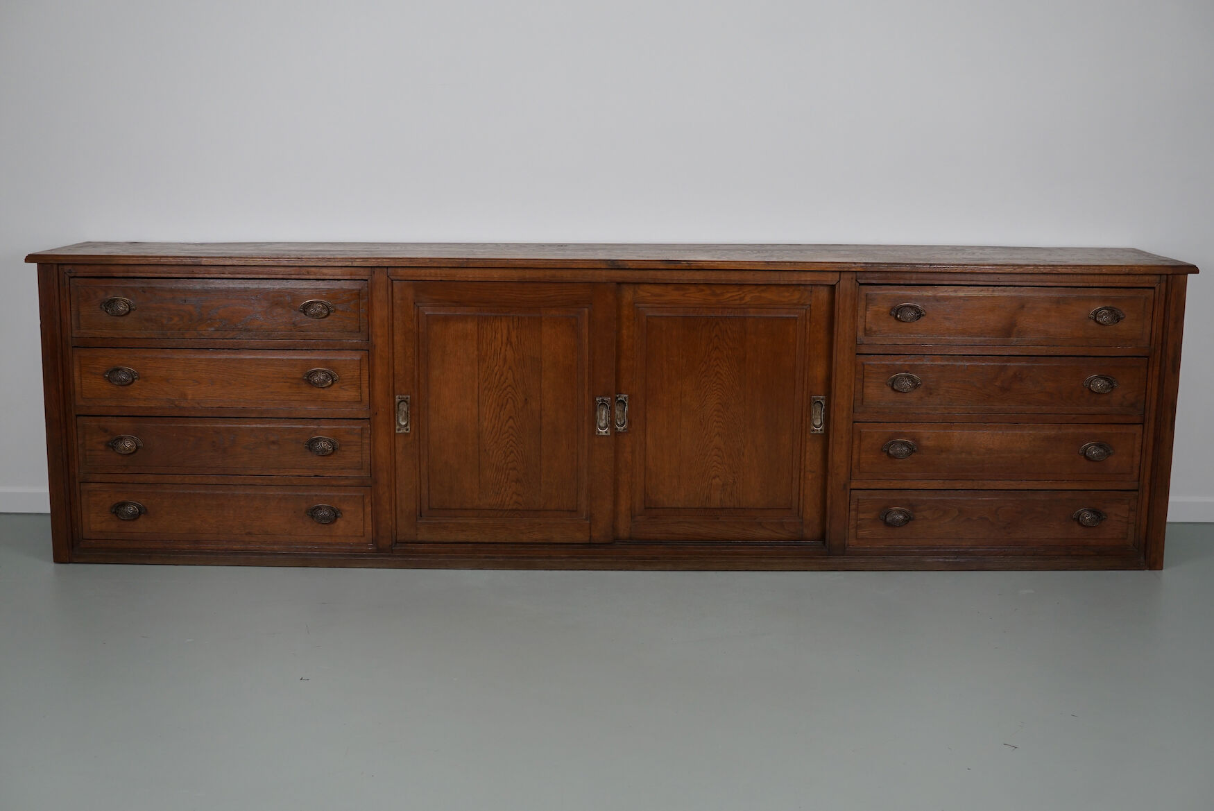 Antique french oak apothecary cabinet, circa 1900