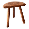 Small wooden tripod stool from the 1950s