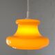 Vintage orange glass pendant light mid century modern retro hanging lamp