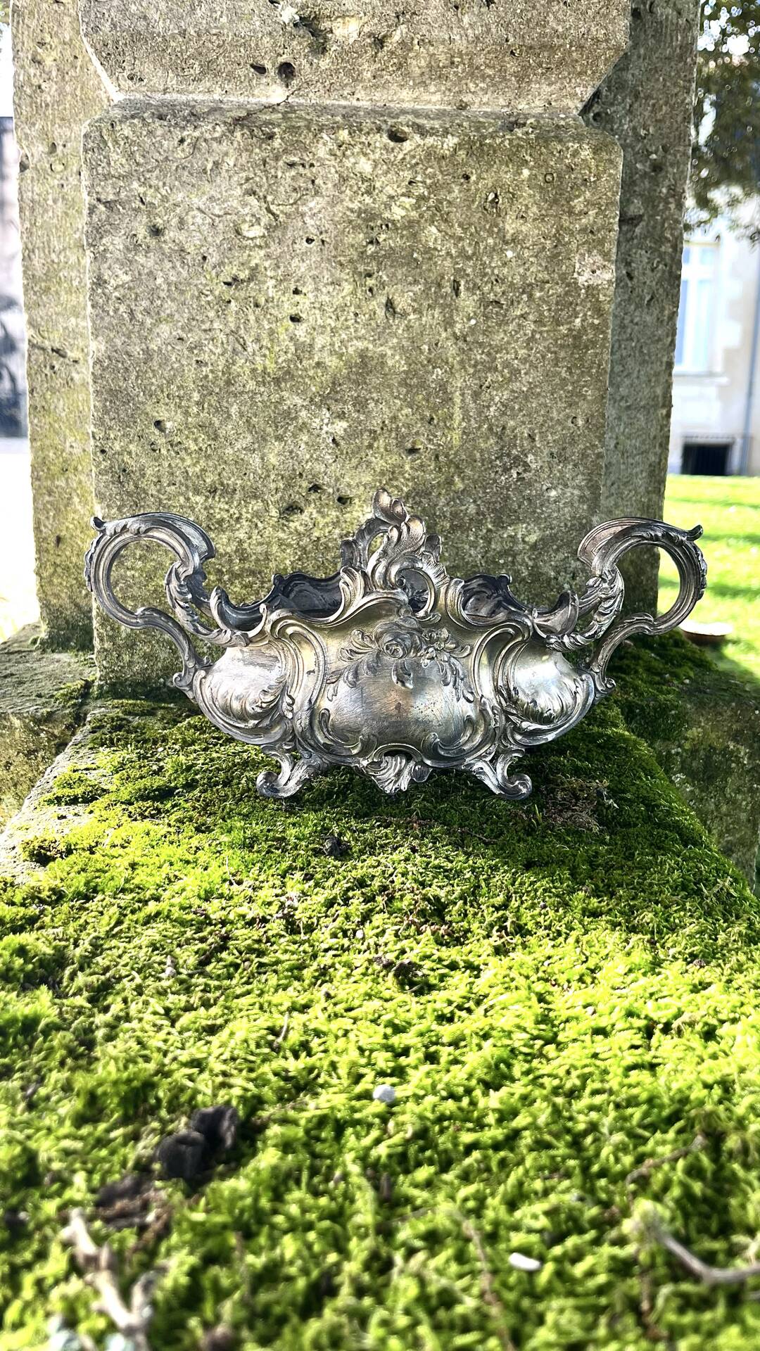 Silver Plated Jardinière, French Art Nouveau Centrepiece