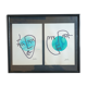 Lot de 2 peintures originales minimalistes