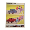 Affiche scolaire prévention routière 1970 Comment rouler en groupe