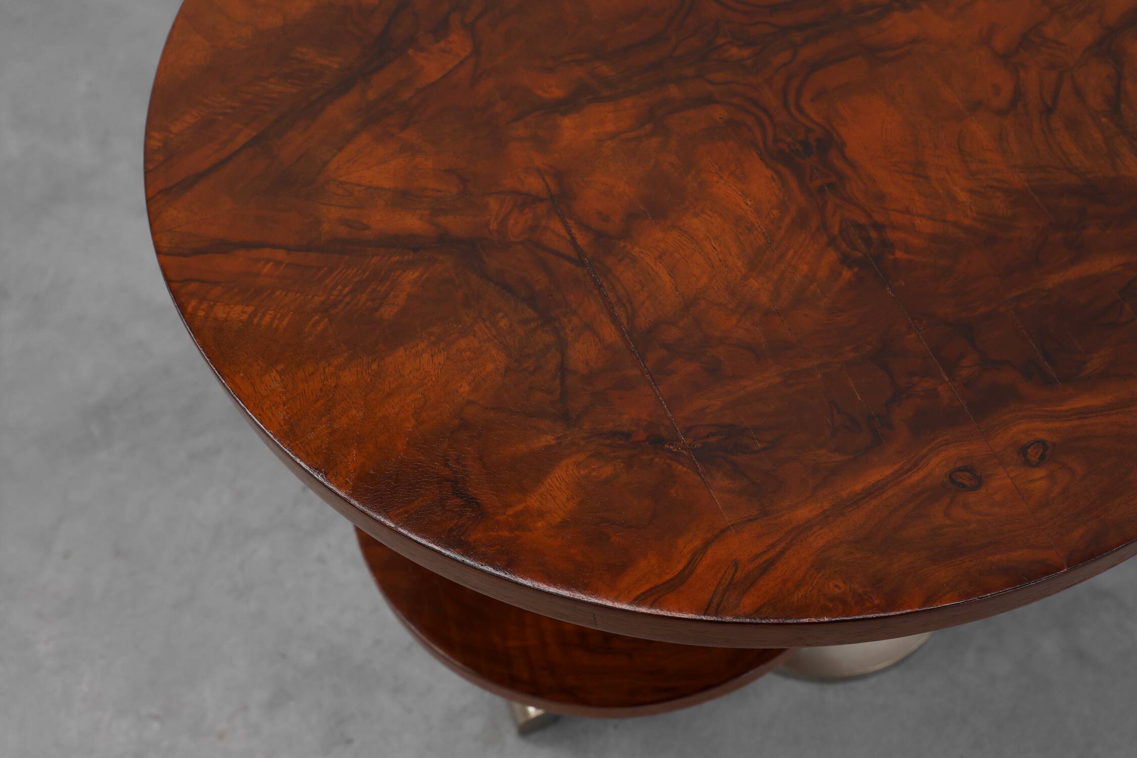 Table d'appoint moderniste Art déco à deux niveaux, France vers 1925