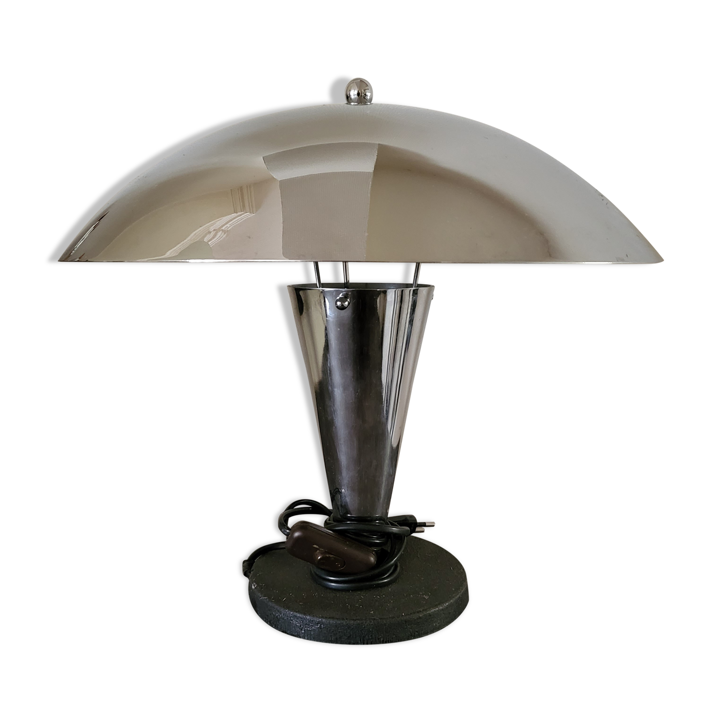 Chrome mushroom lamp 1970
