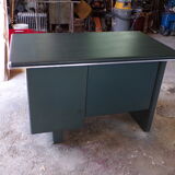 Green metal desk