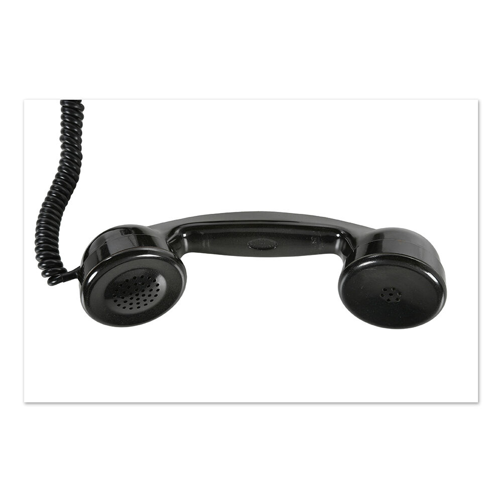 Ancien téléphone en bakélite noire des années 1940