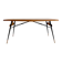 Original table by Ico Parisi with a structure of wood, metal, and stained glass.