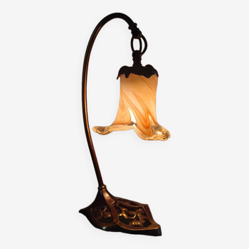 Lampe en bronze art nouveau