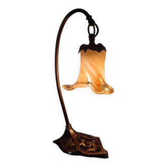 Art Nouveau bronze lamp