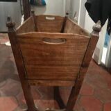 Antique wooden rocking cradle