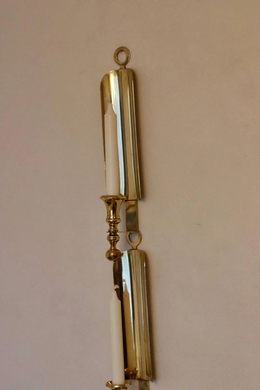 Pair of mid-century Swedish brass sconces