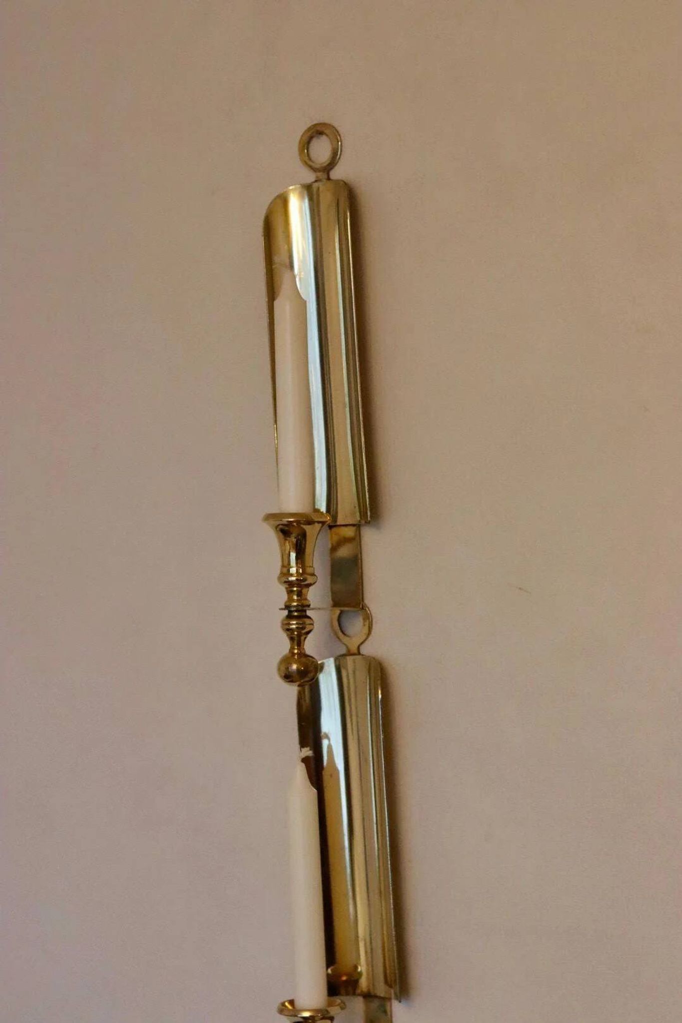 Pair of mid-century Swedish brass sconces