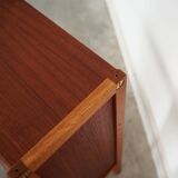 Bibliothèque en teck, design danois, années 1970, production : Danemark