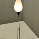White Opaline Glass and Black Iron Floor Lamp by Stilnovo, Italy