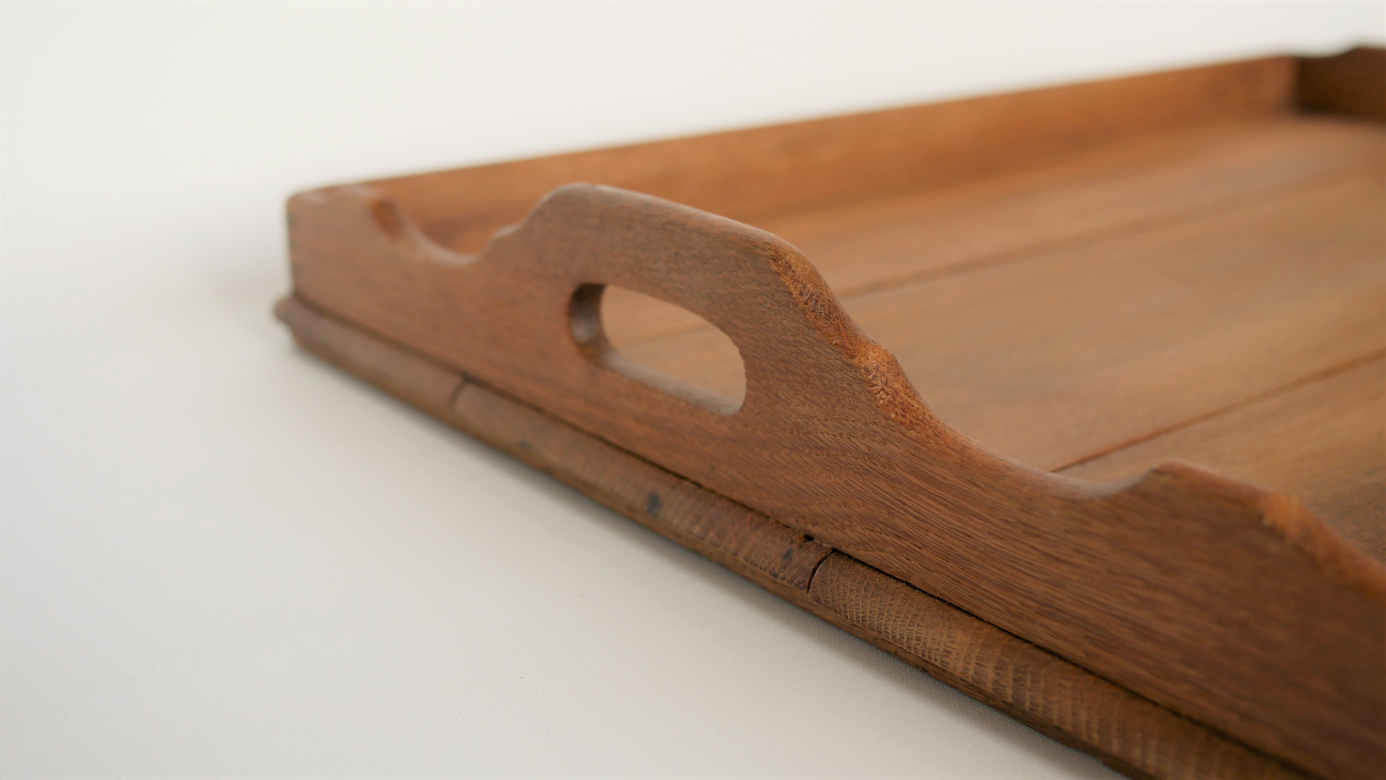 Vintage oak serving tray