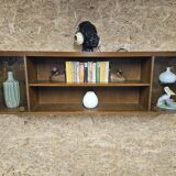 Wall shelf display cabinet library 1970