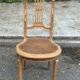 Louis XVI lyre chair, solid wood, caned.