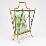 Neoclassical magazine rack by Maison Jansen, France, 1950s.