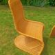 Vintage rattan chairs – cantilever design in the style of Panton – 1970s