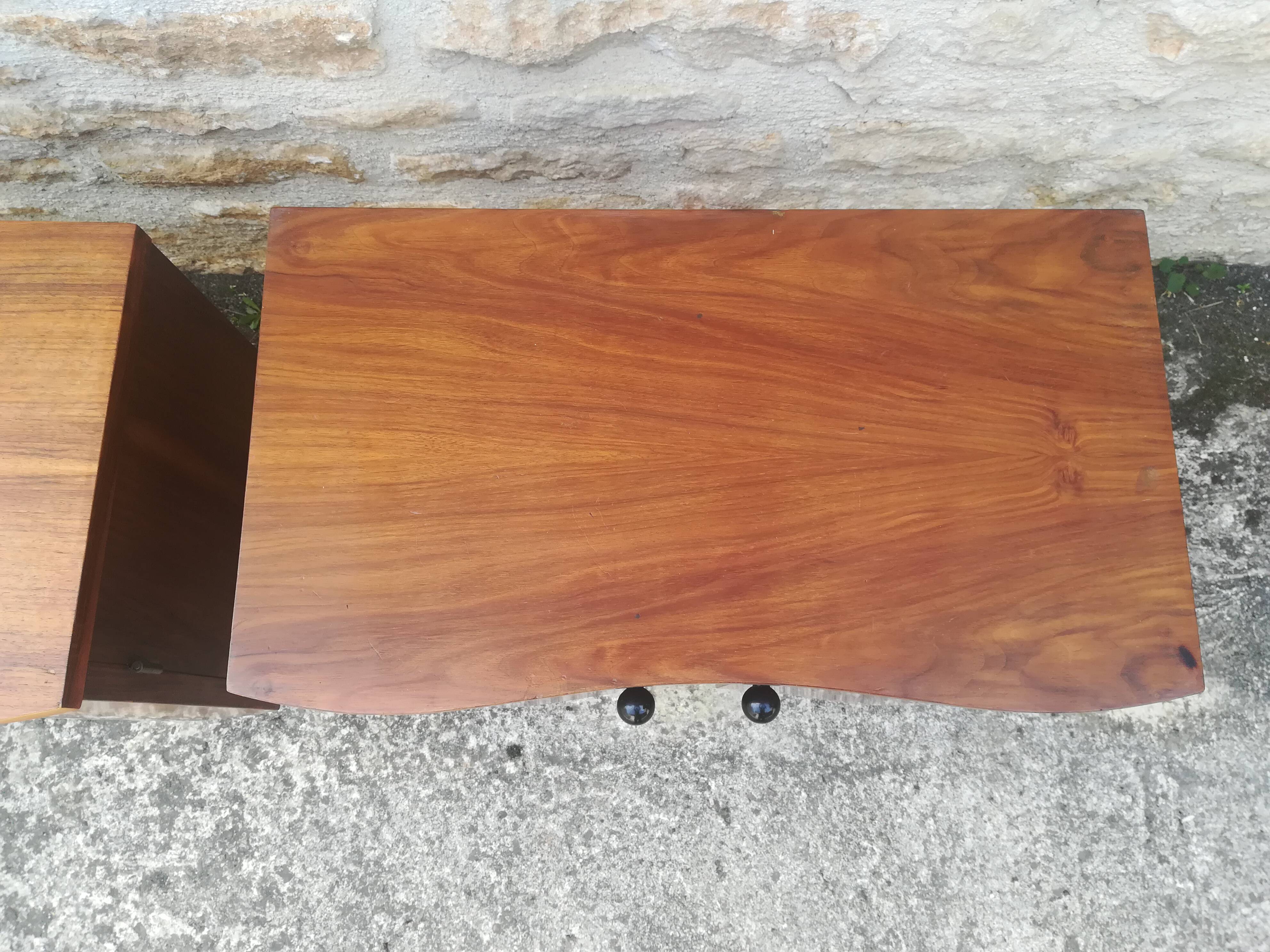 Walnut bedside tables