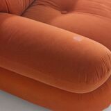 Vintage 'Sapporo' 3-seater sofa in suede by Mobil Girgi, 1970s