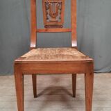 Chaise paillee dix neuvième siecle