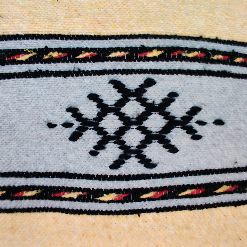 Moroccan yellow and gray Berber cushion