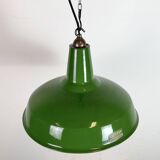 Suspension industrielle en émail vert de Jackson Electrical Co., années 1960