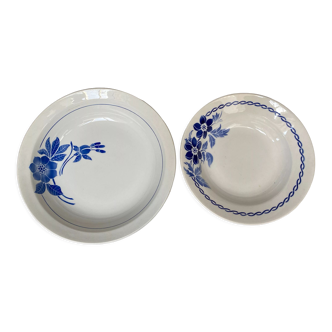 Pair of dishes, earthenware from St Amand