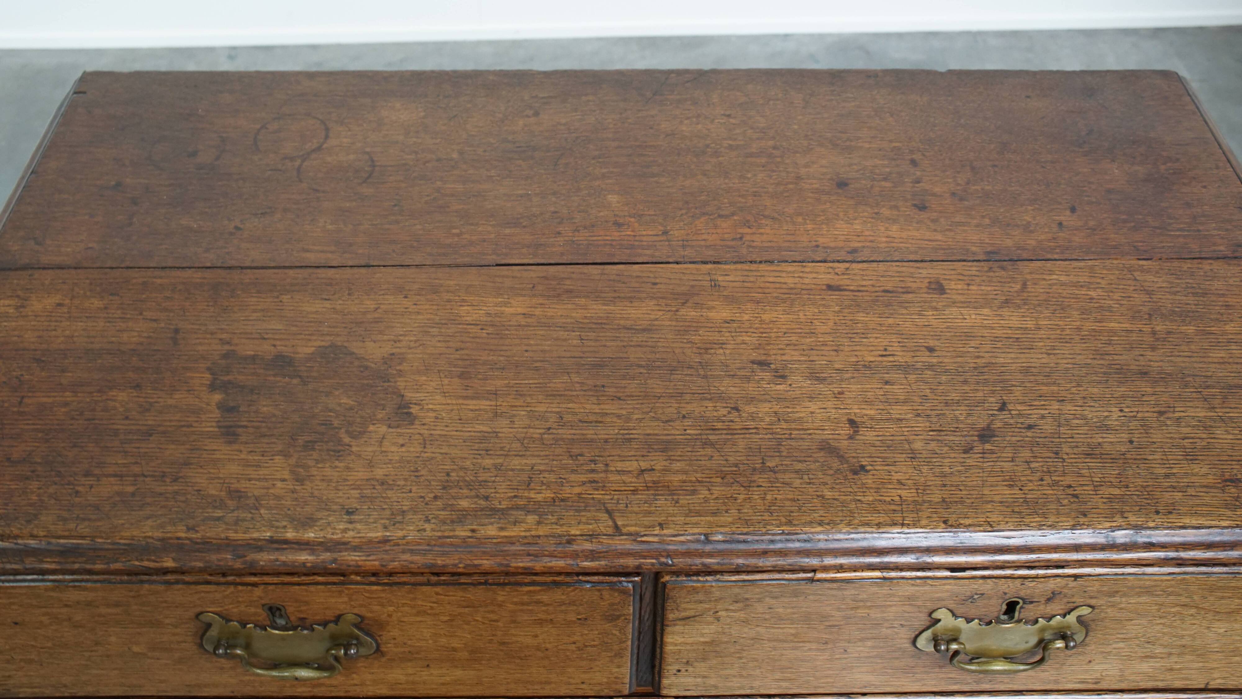 Antique 18th-Century English Oak Chest of Drawers