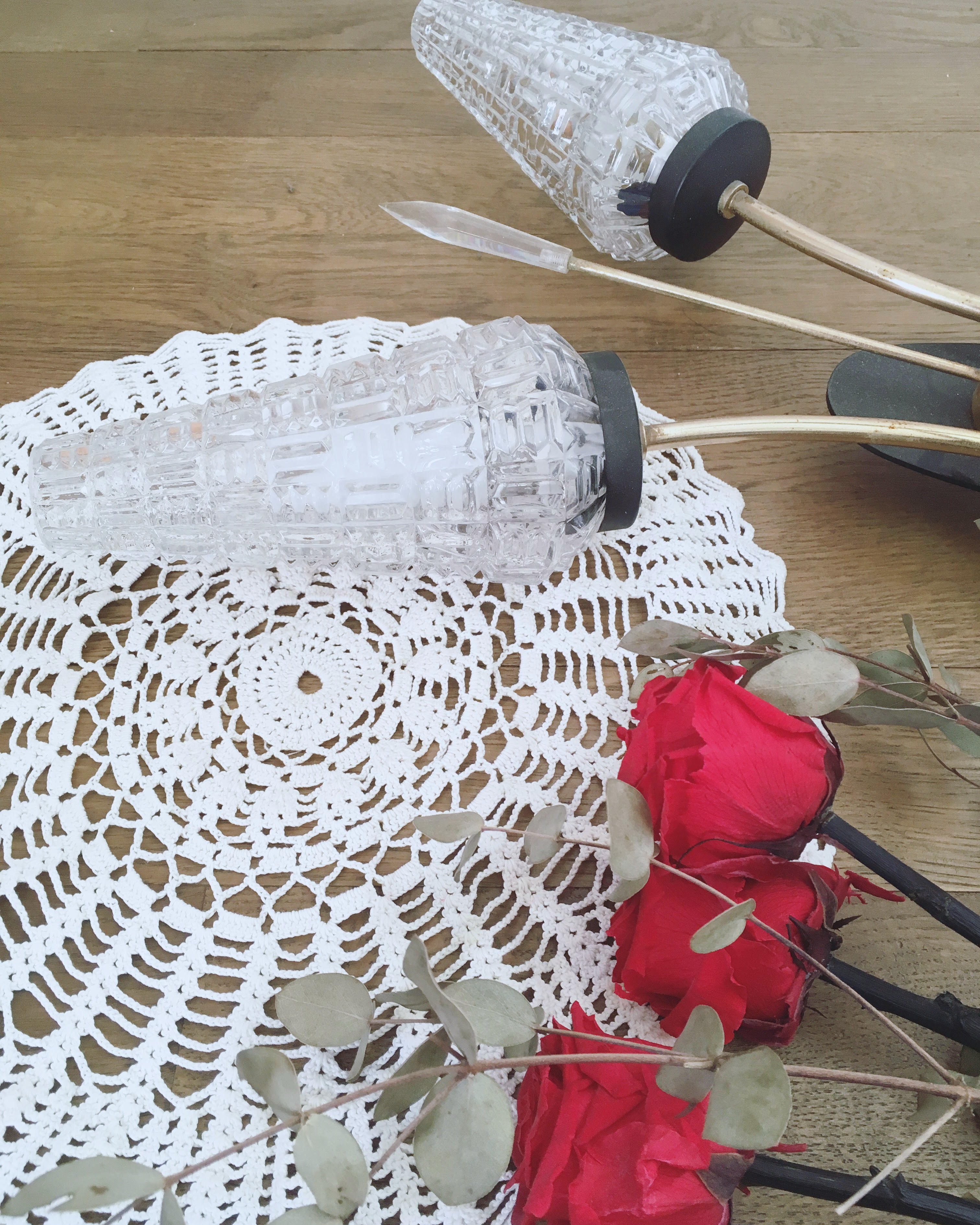 Chandelier 60s - tulips - 4 lights