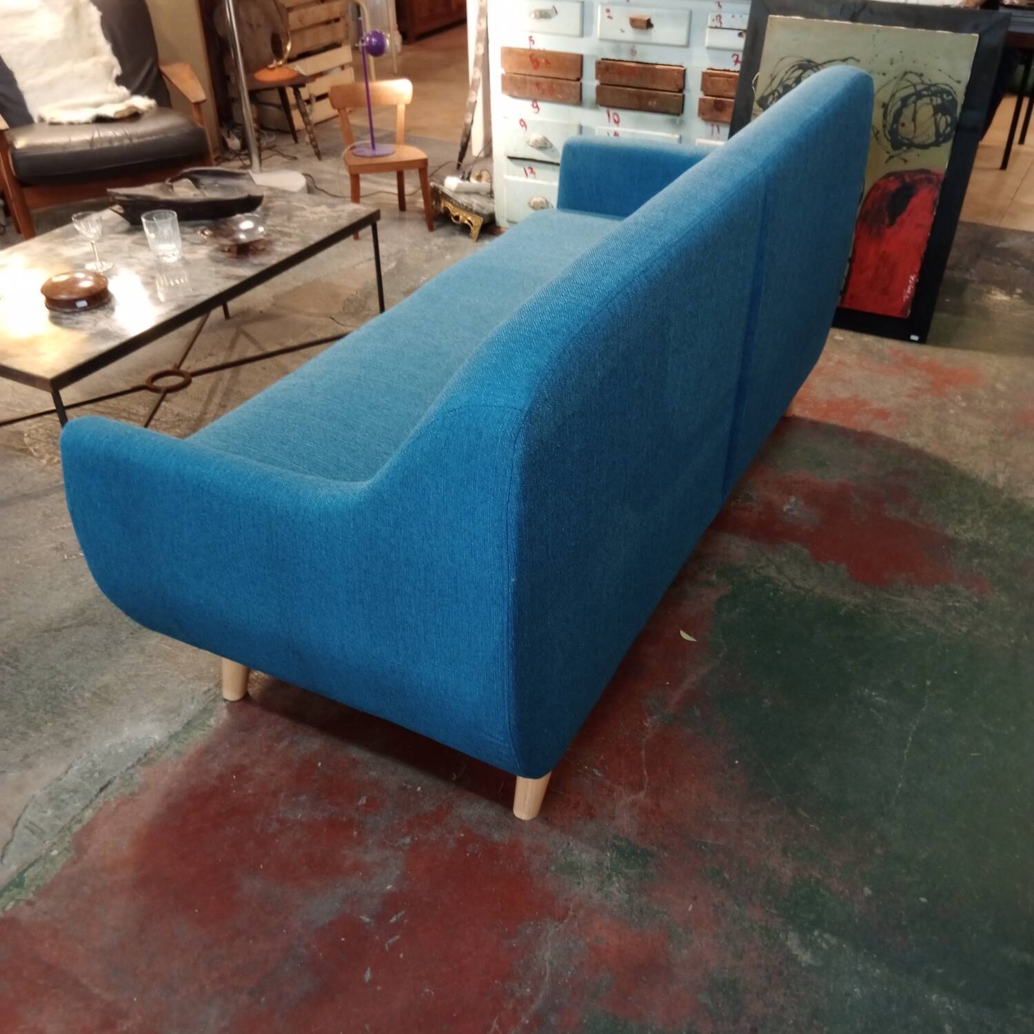 Vintage blue sofa