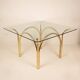 Glass and Brass Table, Italian Manufacture, 1970