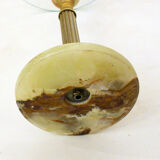 Onyx standing ashtray - gold metal