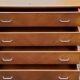 Vintage chest of drawers from the 50s in blond oak 4 drawers feet bobbin