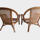 Pair of vintage rattan and cane armchairs – 1960s/70s Pair of f