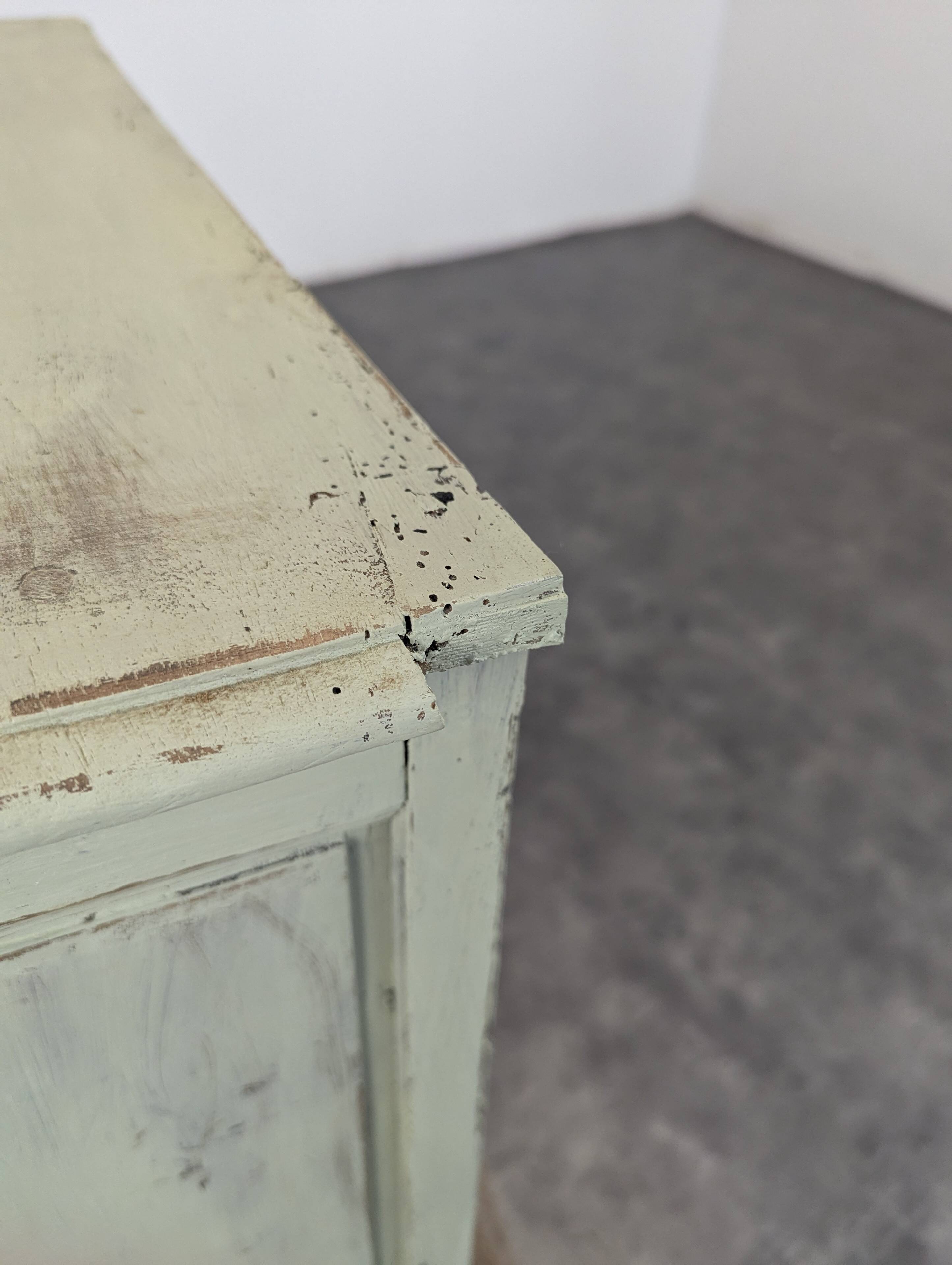 Louis XIV period chest of drawers with repainting