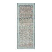 Vintage Turkish Oushak Handmade Wool Cotton Brown Runner Rug 118x309