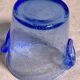 Blown glass ice bucket and lavender blue bubble from the Biot glassworks