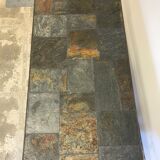 Wrought iron table slate tiles 1960