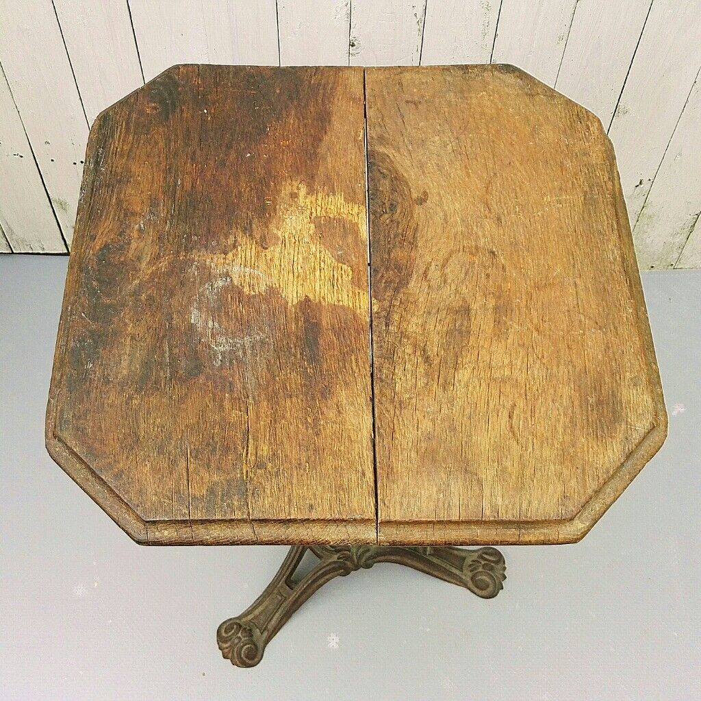 Bistro table foot vintage cast iron