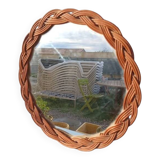 Vintage rattan mirror