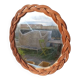 Vintage rattan mirror