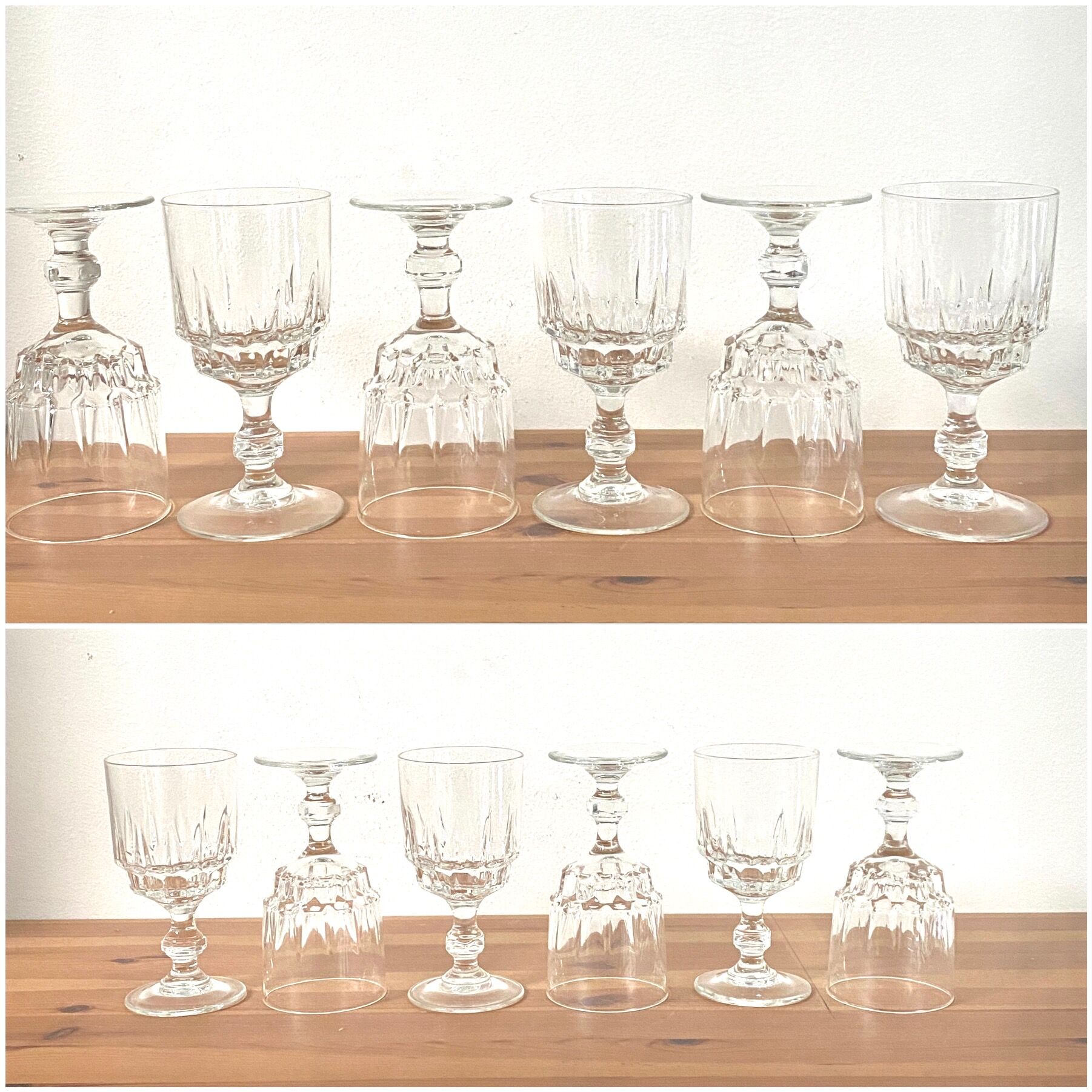 12 verres à vin - verres à eau luminarc lance vintage 100% recup