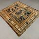 Antique Dagestan Kazak Rug 124x114 cm Caucasian, Gold, Blue, Rust Square Medium
