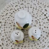 Vintage lemon barbotine condiment service
